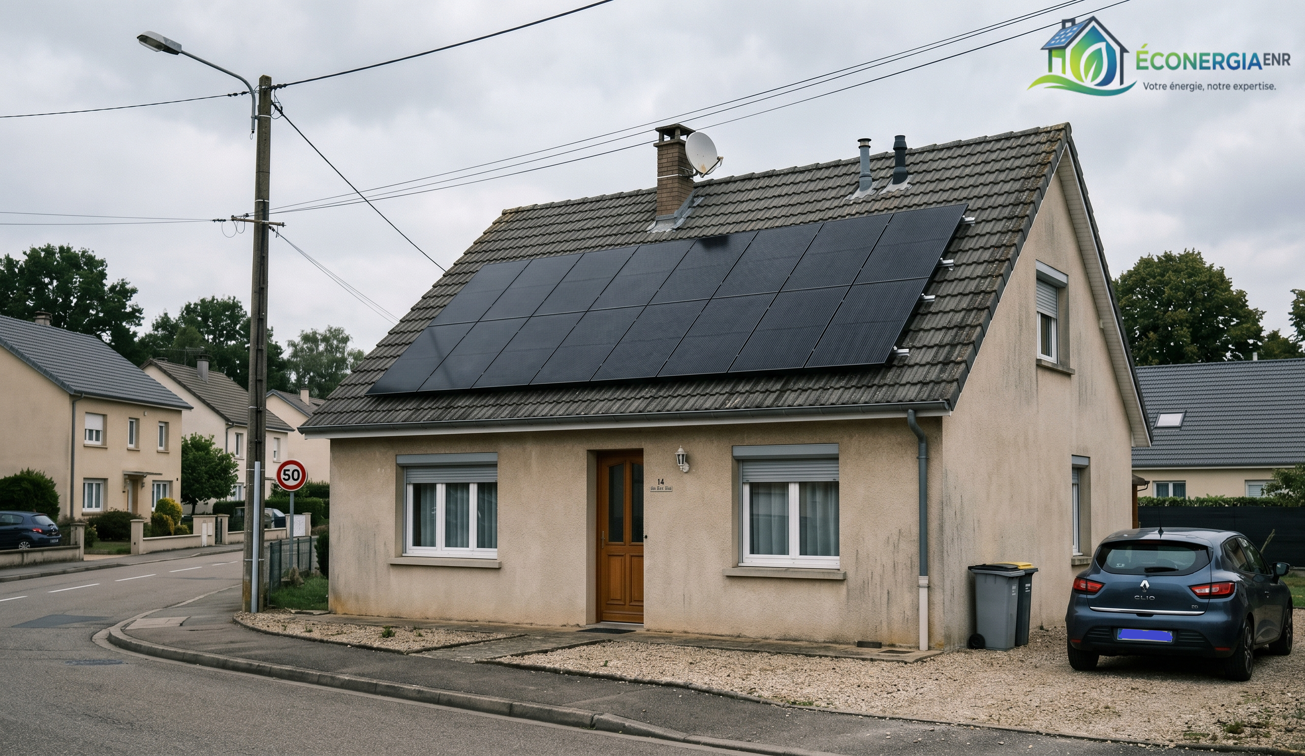 Installation panneaux solaires AIKO sur une maison à Thionville - Econergia ENR